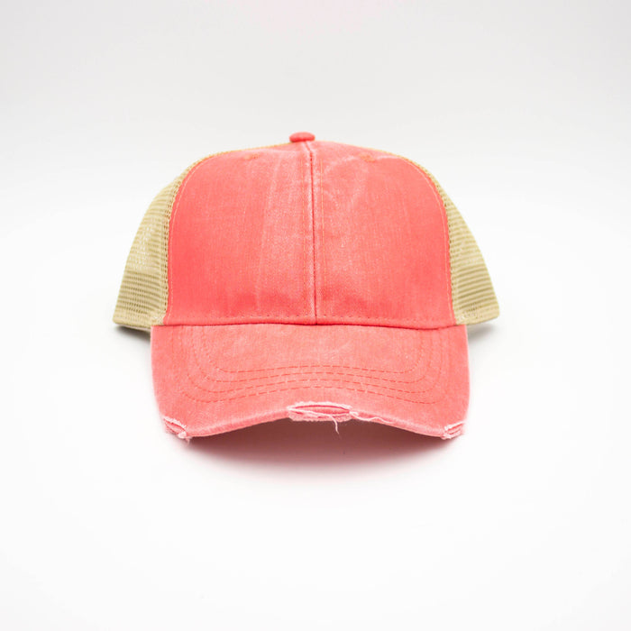 CINCY Coral Trucker Hat--Lemons and Limes Boutique