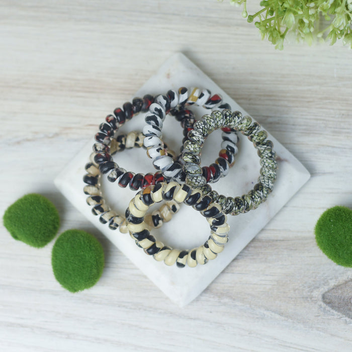 Large Lauren Lane Hair Coil Set in Animal Prints-Hair Accessories-Lemons and Limes Boutique
