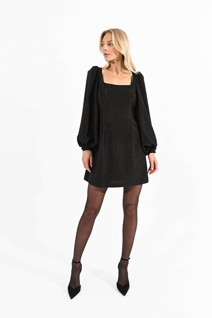 Terra Knitted Mini Dress in Black--Lemons and Limes Boutique