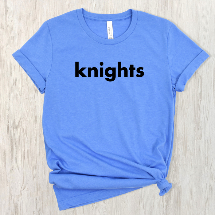 knights Short Sleeve Tee - Unisex Adult and Youth
