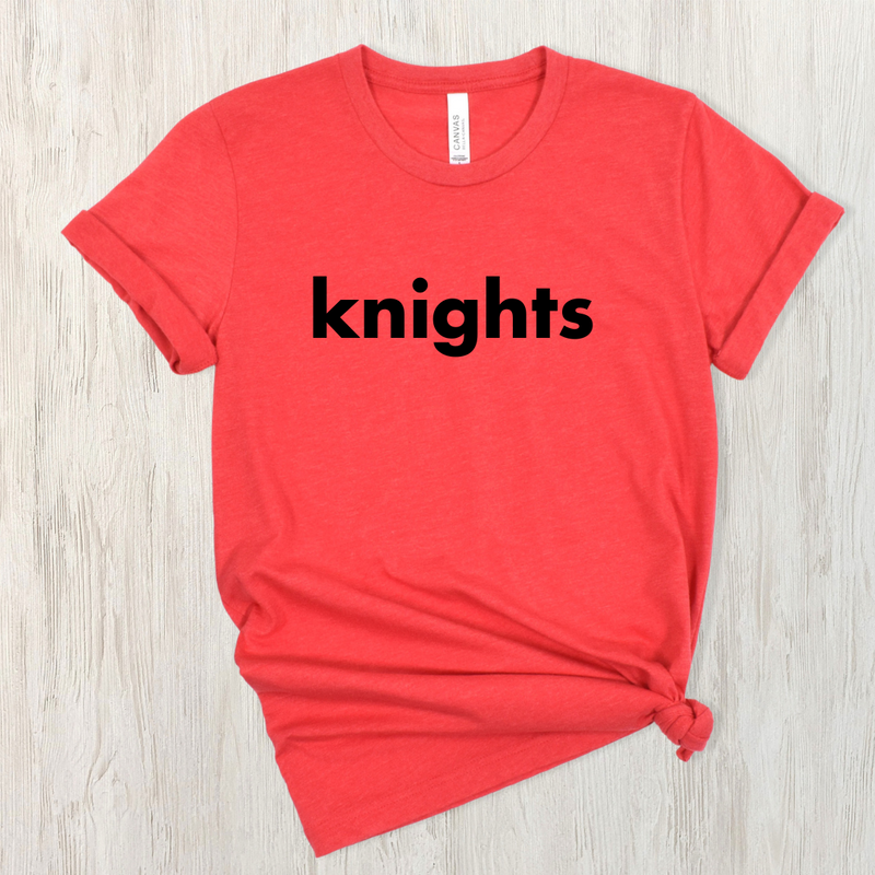 knights Short Sleeve Tee - Unisex Adult and Youth-Graphic Tees-Lemons and Limes Boutique