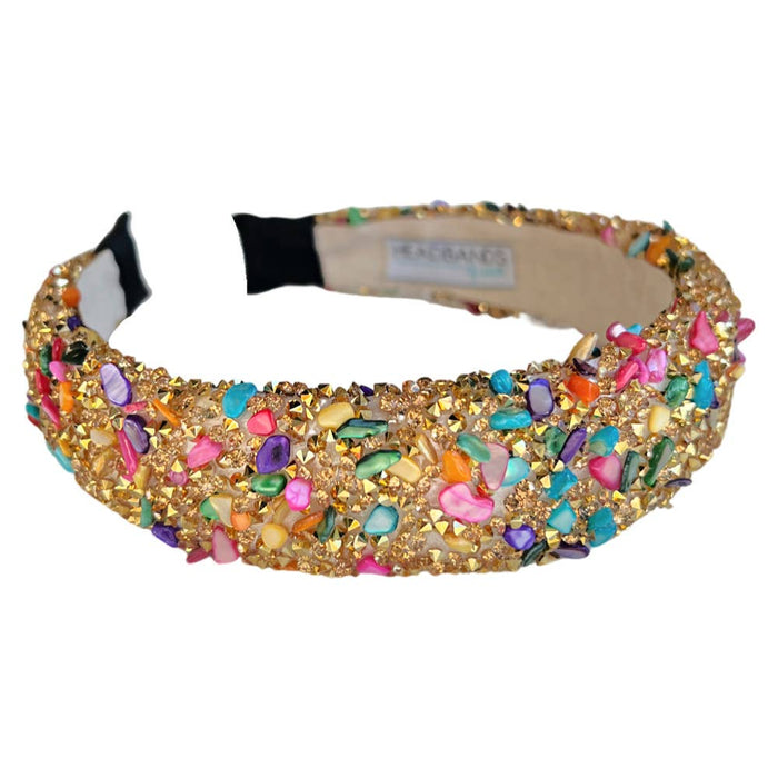 All That Glitters Headband in Multi and Gold--Lemons and Limes Boutique