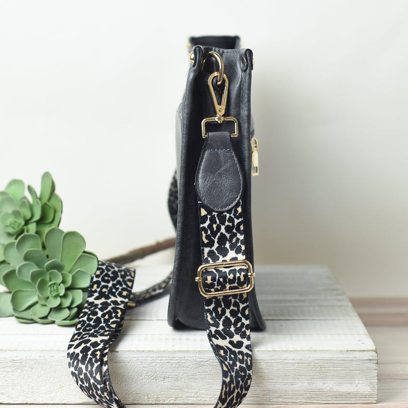 Marlee Leopard Strap Crossbody Purse--Lemons and Limes Boutique