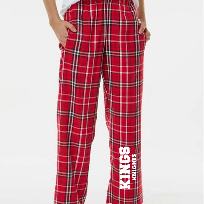 Kings Knight Flannel Pajama Pants in Red/Black/White - Youth--Lemons and Limes Boutique