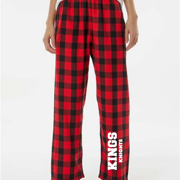 Kings Knight Flannel Pajama Pants in Red and Black