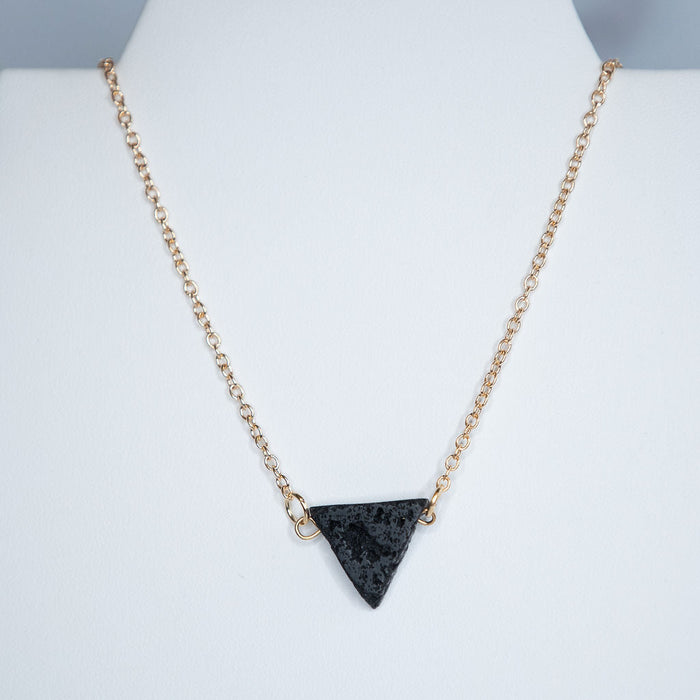 Lava Pendant Necklace in Rectangle and Triangle-Triangle-Lemons and Limes Boutique