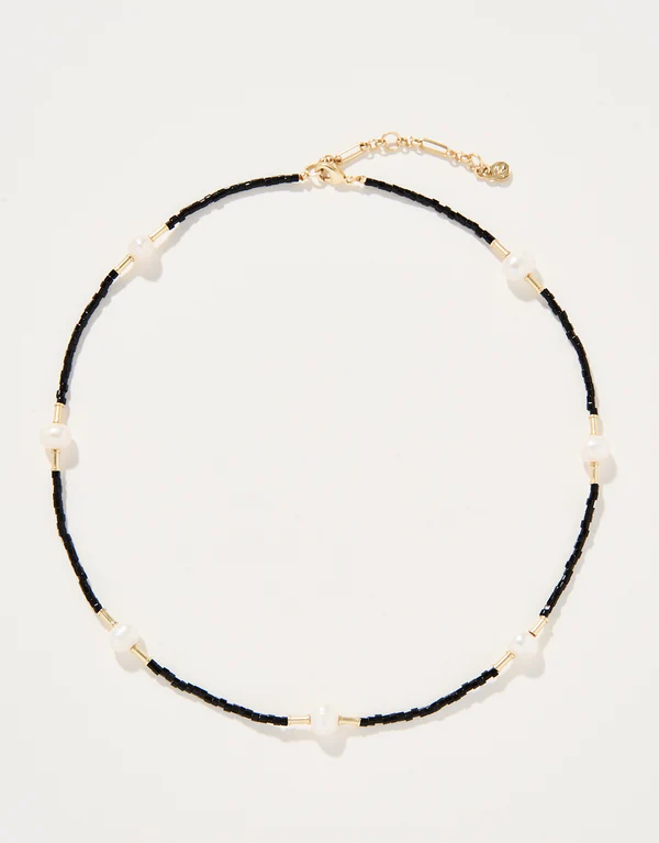 Pearl Bitty Bead Necklace in Black Spartina--Lemons and Limes Boutique