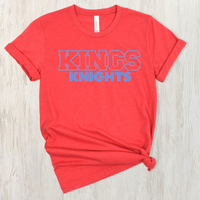 Block Kings Knights Short Sleeve Tee - Youth and Adult-Graphic Tees-Red-XSmall-Lemons and Limes Boutique