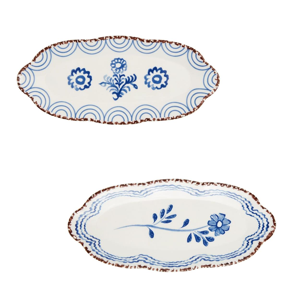 Blue Floral Everything Plates in Assorted Styles--Lemons and Limes Boutique