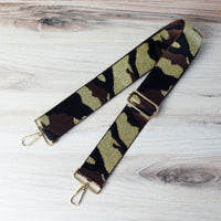 Nylon 2 inch Adjustable Strap in Camo Prints-Brown-Lemons and Limes Boutique