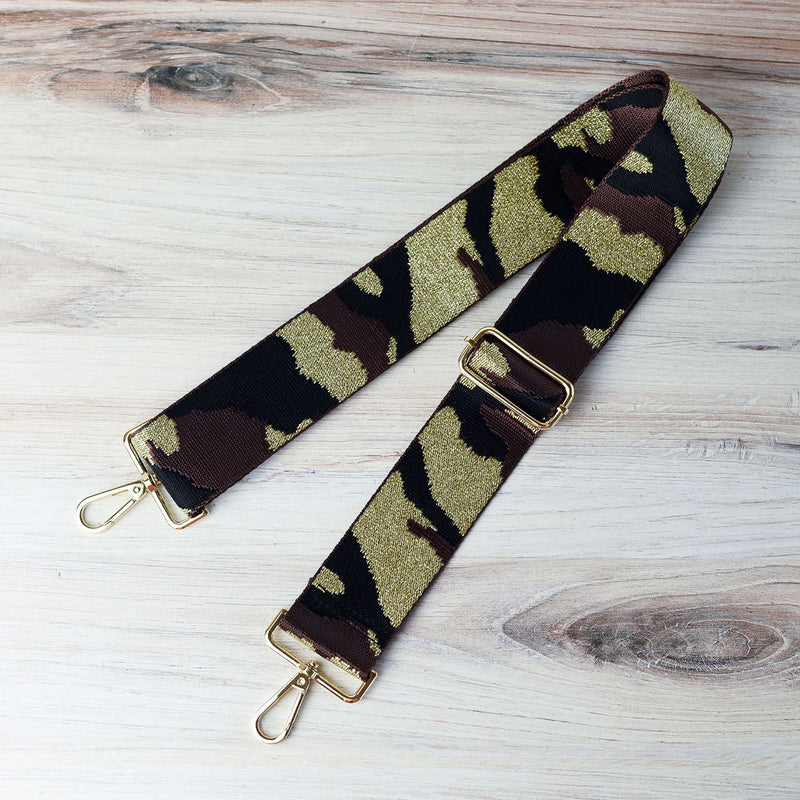 Nylon 2 inch Adjustable Strap in Camo Prints-Brown-Lemons and Limes Boutique