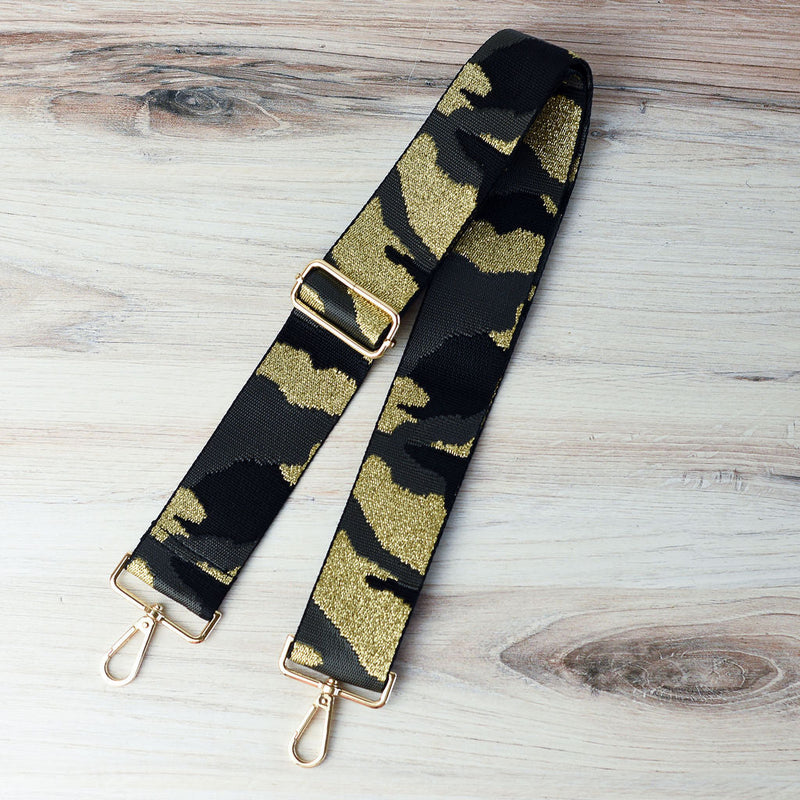 Nylon 2 inch Adjustable Strap in Camo Prints-Gray-Lemons and Limes Boutique