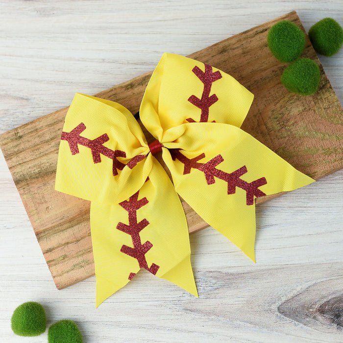 Softball Hair Bows--Lemons and Limes Boutique