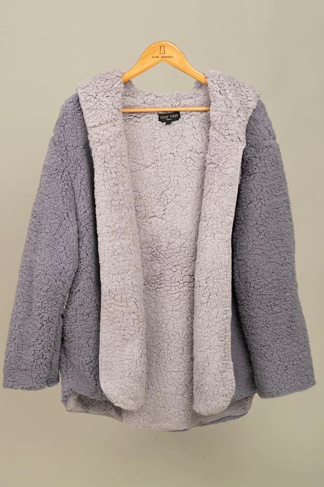 Lavender on sale sherpa jacket