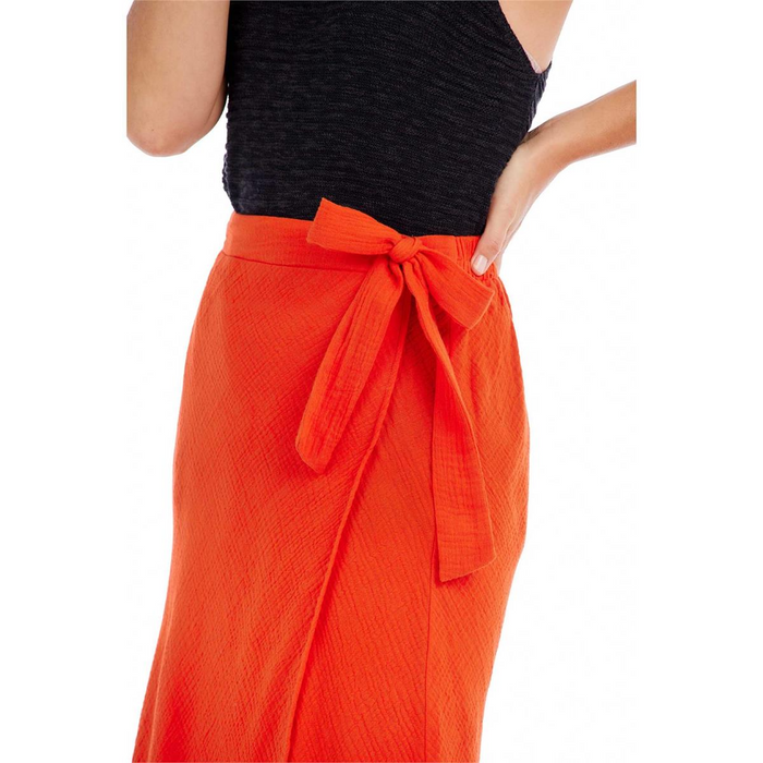 Red Mallie Wrap Skirt--Lemons and Limes Boutique