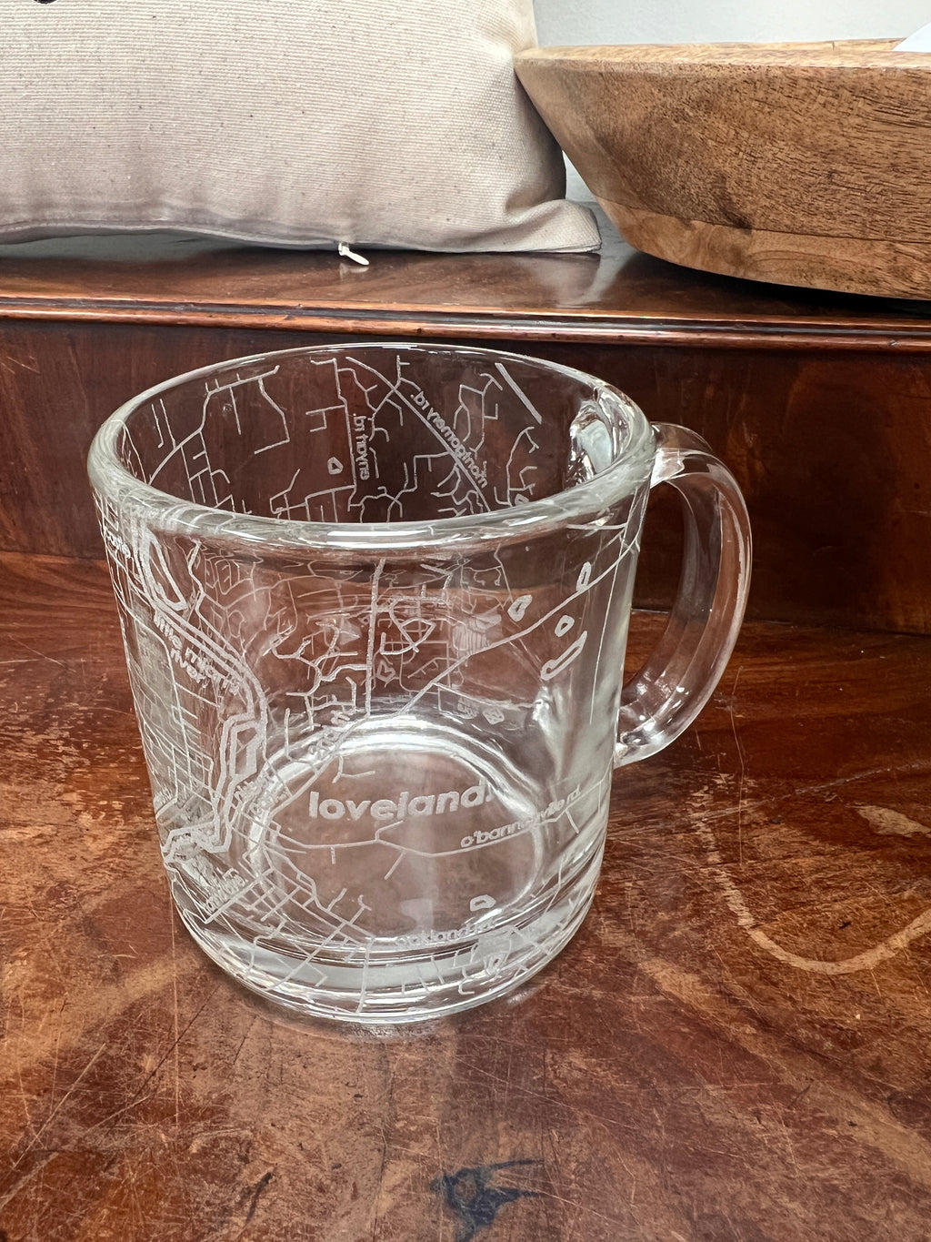 Loveland Map Glass Coffee Mug Lemons and Limes Boutique