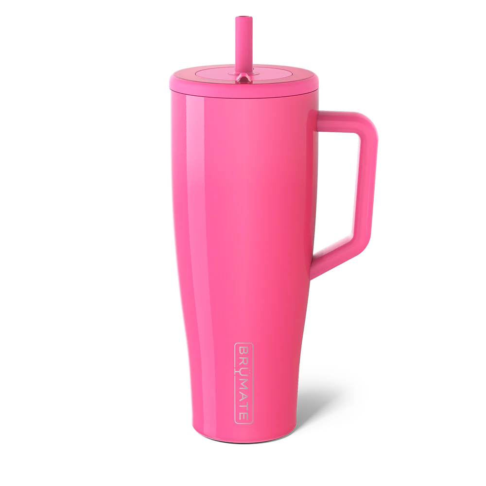 Era Straw Tumbler 40oz in Neon Pink by Brumate--Lemons and Limes Boutique