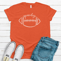 Game Day Football T-Shirt (Multiple Colors Available)-Orange-XS-Lemons and Limes Boutique