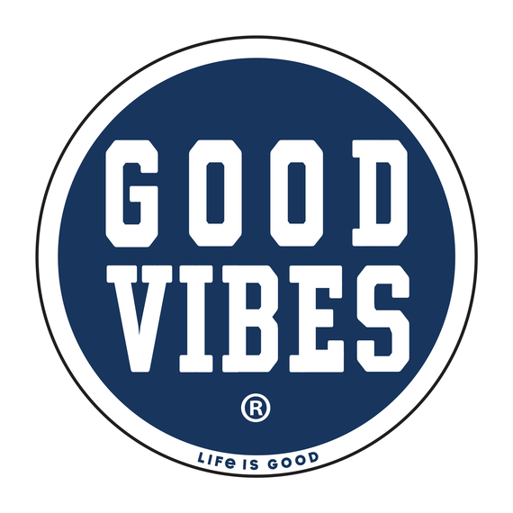 Good Vibes Circle Sticker--Lemons and Limes Boutique