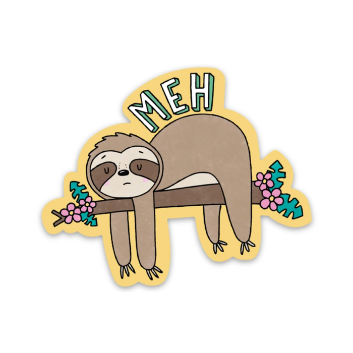 Meh Sticker -Sloth--Lemons and Limes Boutique