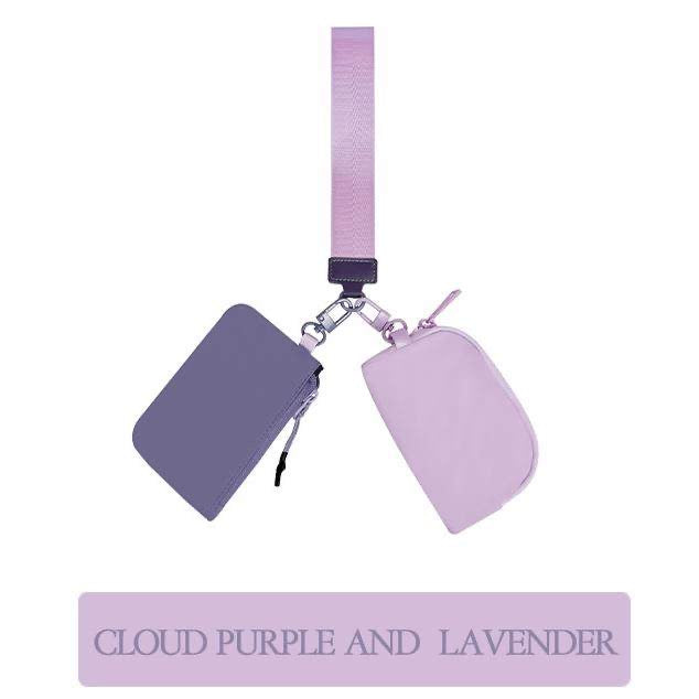Double Pouch Wristlet-Purple/ Lavender-Lemons and Limes Boutique