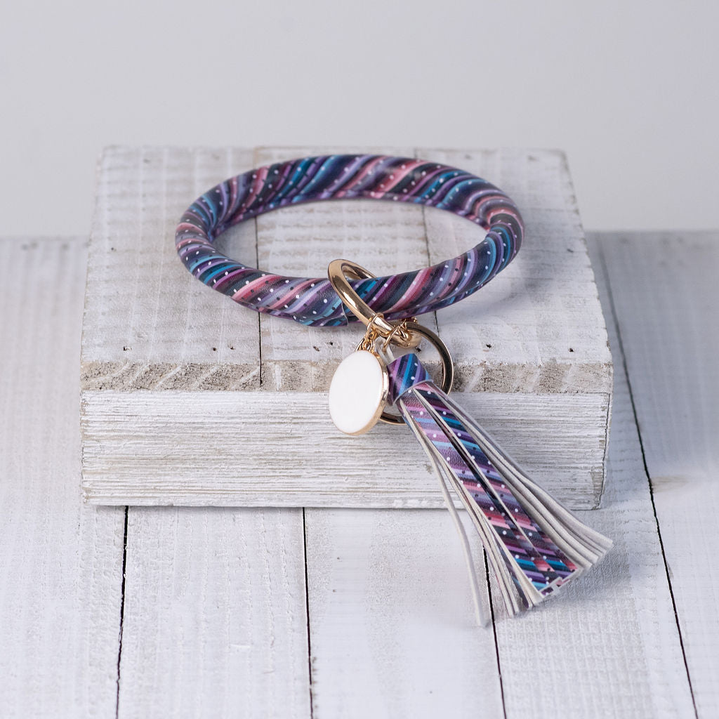 Hannah Hands Free Bangle Keychain-Purple Galaxy – Lemons and Limes