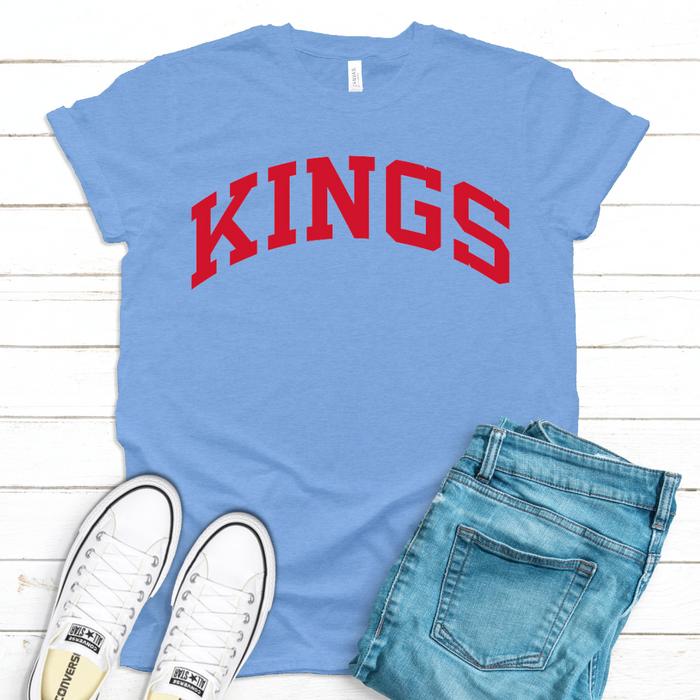 Curved Kings T-Shirt (multiple colors)-Graphic Tees-Blue-XSmall-Lemons and Limes Boutique