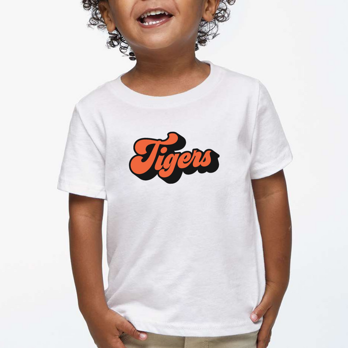 Retro Tigers T-Shirt on White-INFANT-Graphic Tees-Lemons and Limes Boutique
