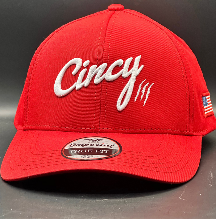 Mid Crown In Red with White Logo by The Cincy Hat--Lemons and Limes Boutique
