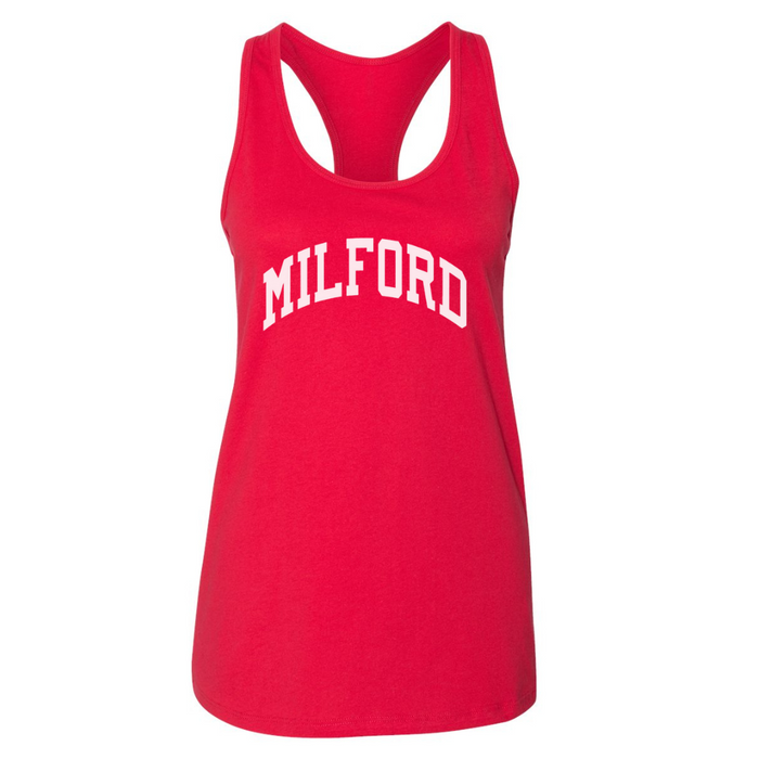 Milford Racerback Tank on Red--Lemons and Limes Boutique
