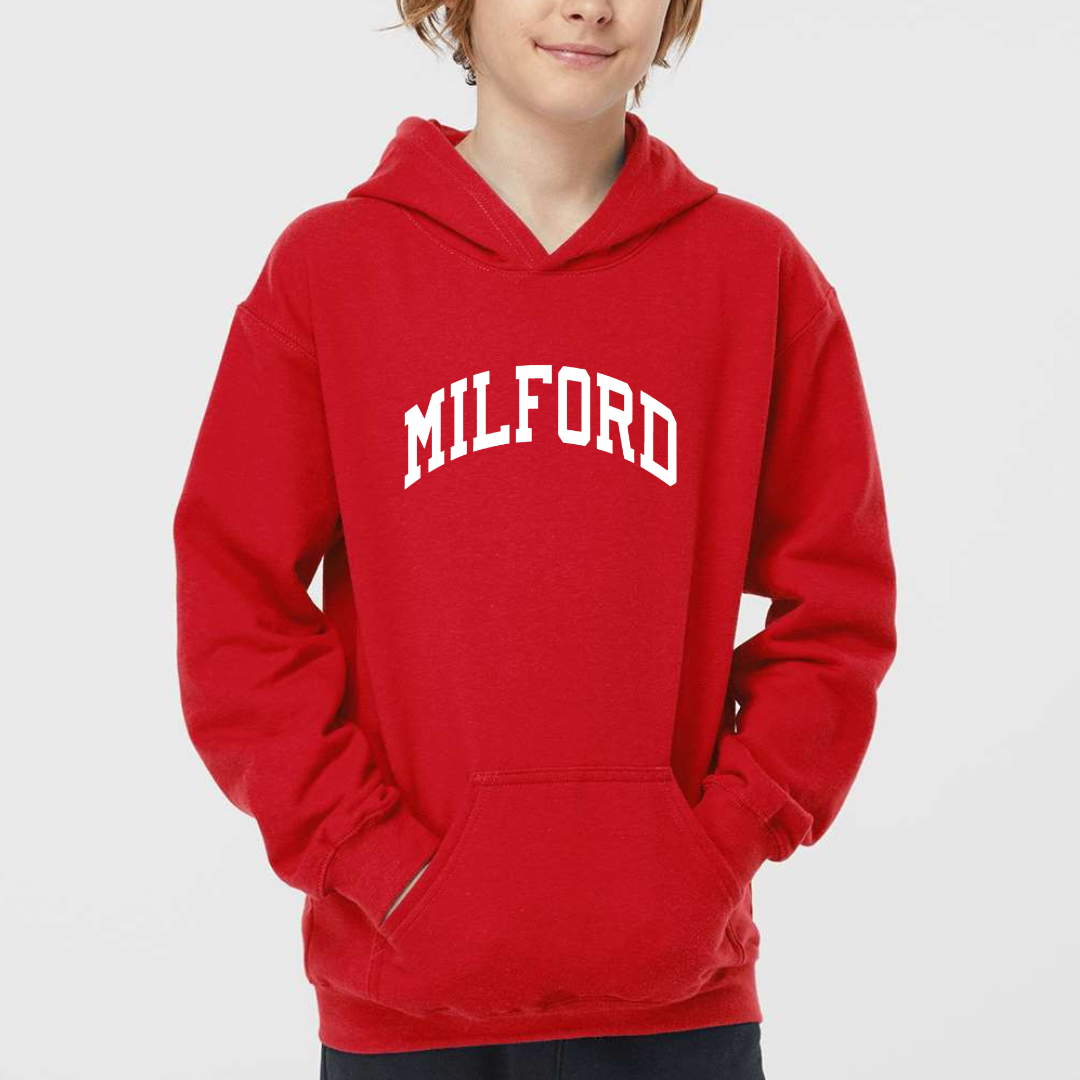 Milford Curved Hoodie (multiple colors) -YOUTH-Red-XS-Lemons and Limes Boutique
