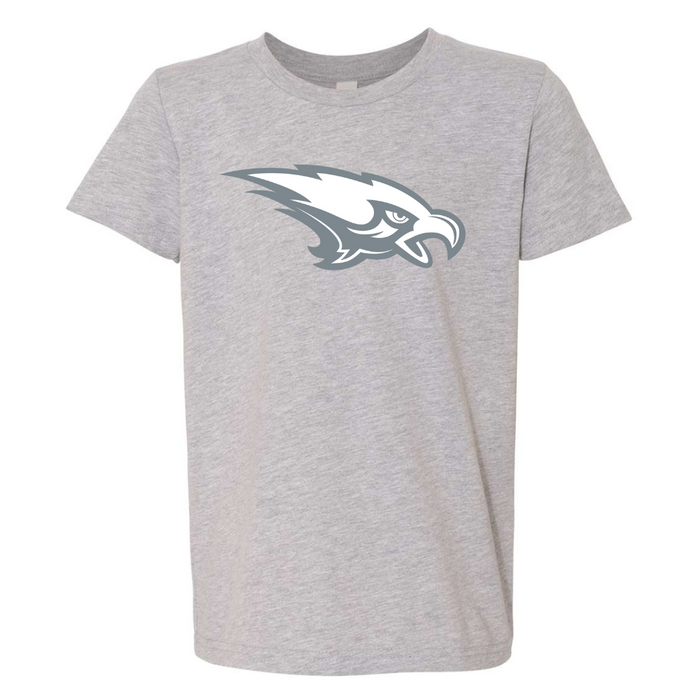 Silverhawk Two Color Logo on Short Sleeve Tee - Youth-Athletic Grey-Small-Lemons and Limes Boutique