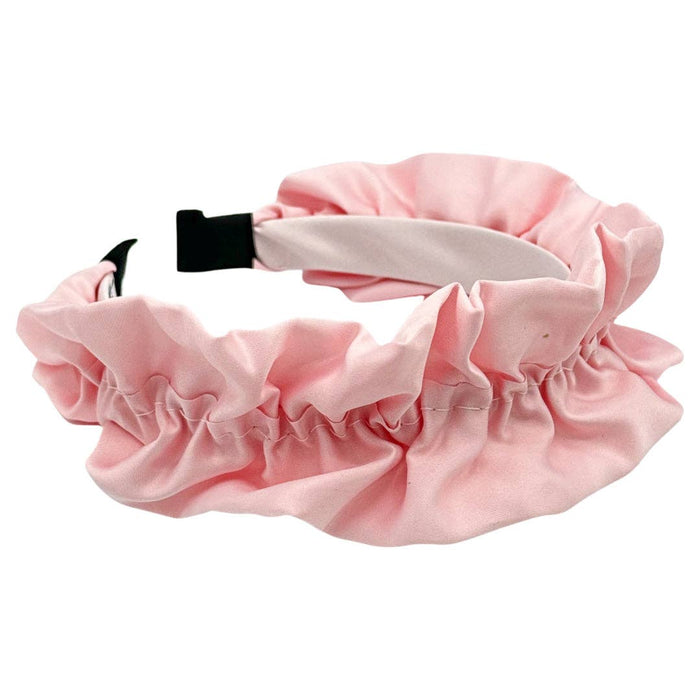 Ruffle Headband in Pink--Lemons and Limes Boutique