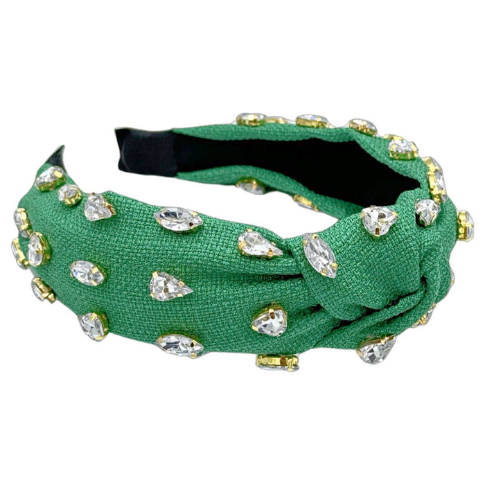 Traditional Woven Headband in Green Gem--Lemons and Limes Boutique