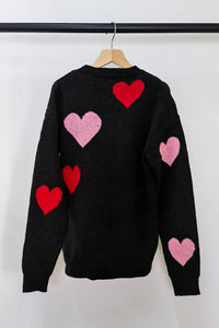 Valentine's Day Love Sweater in Black--Lemons and Limes Boutique