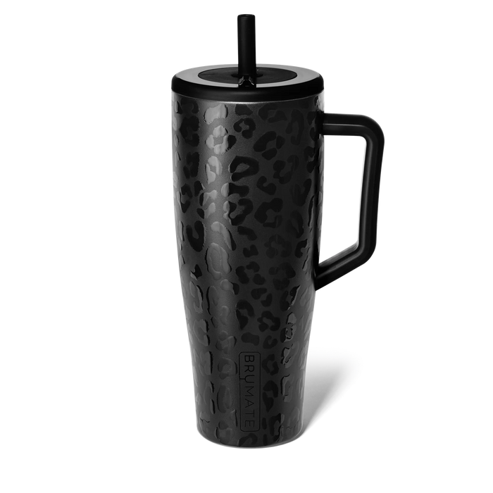 Era Straw Tumbler 40oz in Onyx Leopard by Brumate--Lemons and Limes Boutique