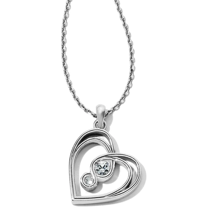 Infinity Sparkle Petite Heart Necklace by Brighton--Lemons and Limes Boutique