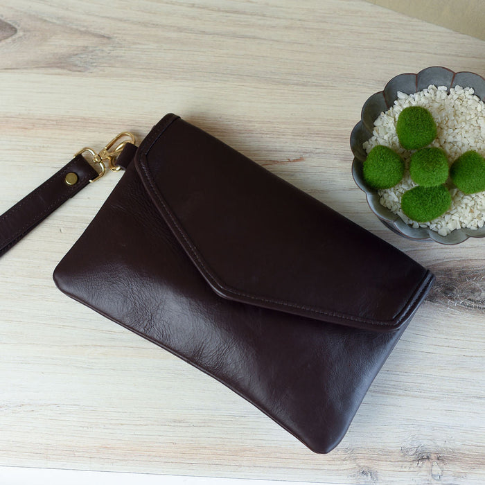 Baldwin Genuine Leather Clutch--Lemons and Limes Boutique