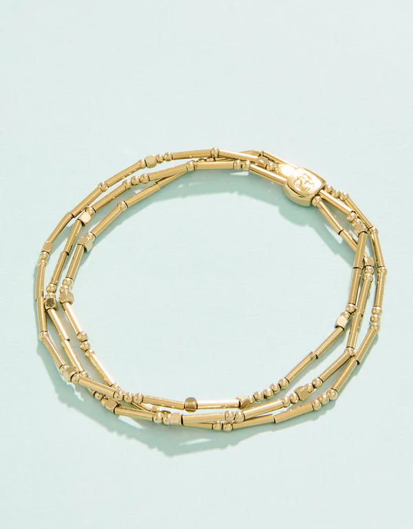 Mermazing Stretch Bracelet in Gold Spartina--Lemons and Limes Boutique