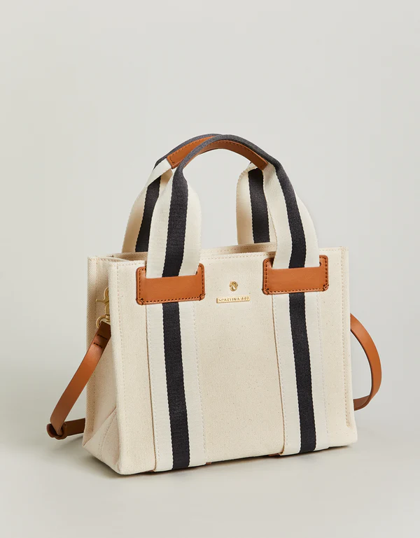 Charlie Crossbody Mini Tote in Oatmeal Spartina--Lemons and Limes Boutique