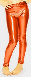 Youth Leggings in Metallic Orange--Lemons and Limes Boutique