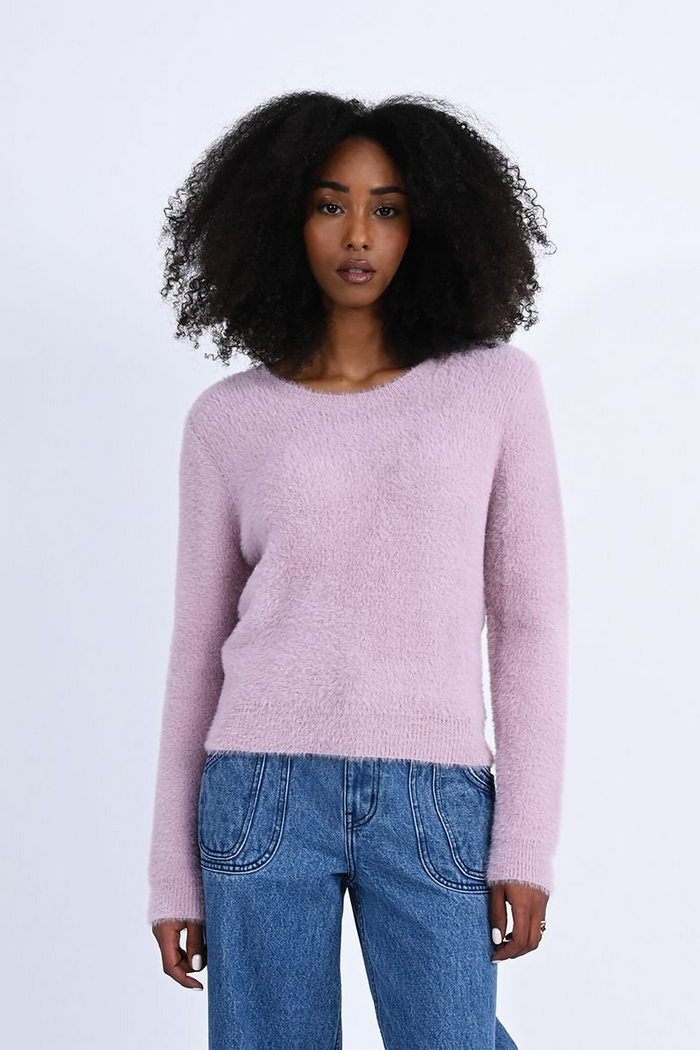 Lauren Knitted Sweater in Mauve--Lemons and Limes Boutique