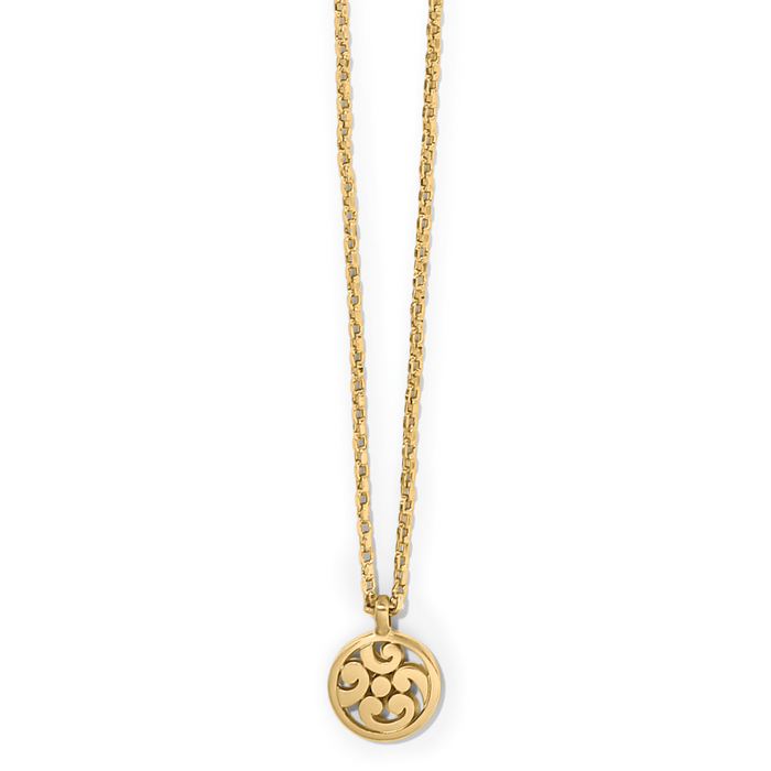 Contempo Medallion Petite Necklace in Gold by Brighton--Lemons and Limes Boutique