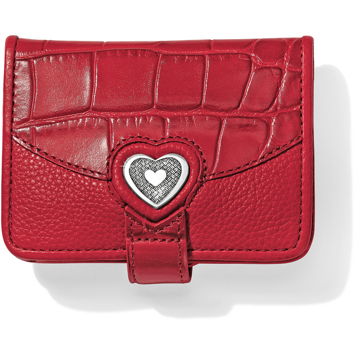 Bellissimo Heart Small Wallet in Lipstick--Lemons and Limes Boutique