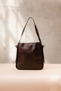 Addison Knotted Tote in Chocolate Brown--Lemons and Limes Boutique