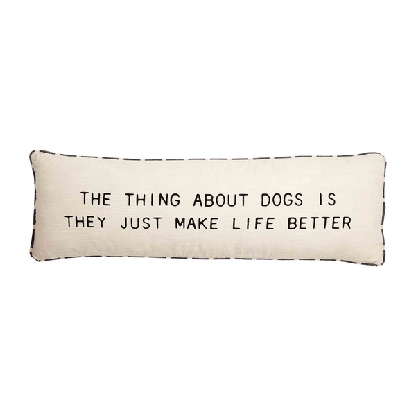 The Thing About Dogs Throw Pillow--Lemons and Limes Boutique
