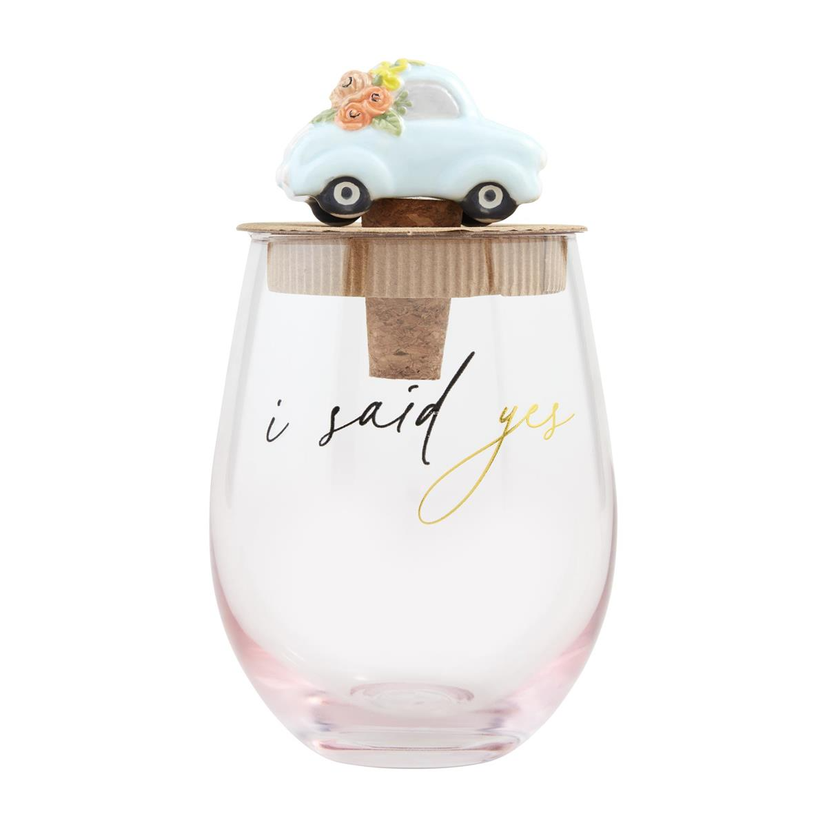 Engaged Wine Glass Sets in Assorted Sayings--Lemons and Limes Boutique