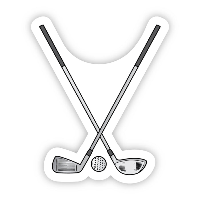 Golf Clubs With Ball Sticker--Lemons and Limes Boutique