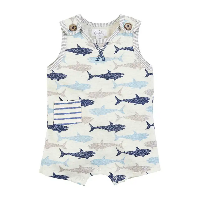Baby Shark Romper--Lemons and Limes Boutique
