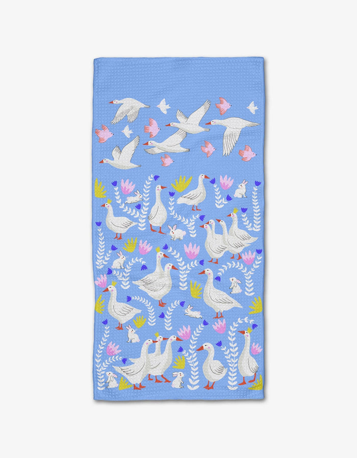 Geese Bunnies Bar Towel--Lemons and Limes Boutique